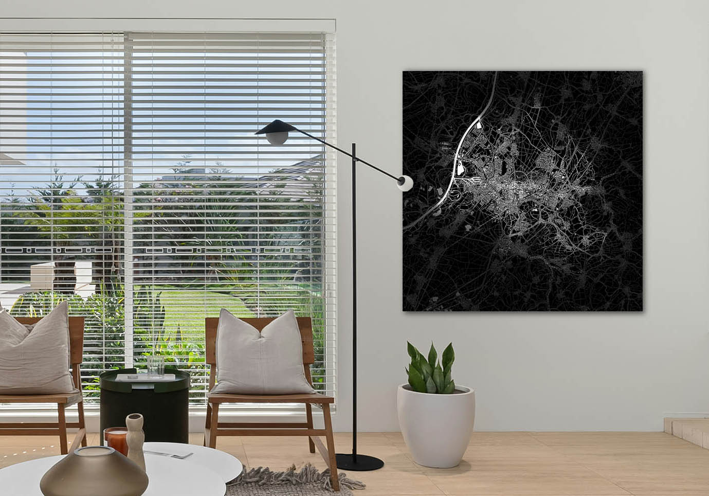 Stadtplan-Poster als Wandbild