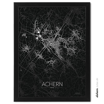 Stadtplan Poster Karte Achern