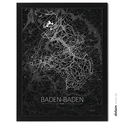 Stadtplan Poster Karte Baden-Baden