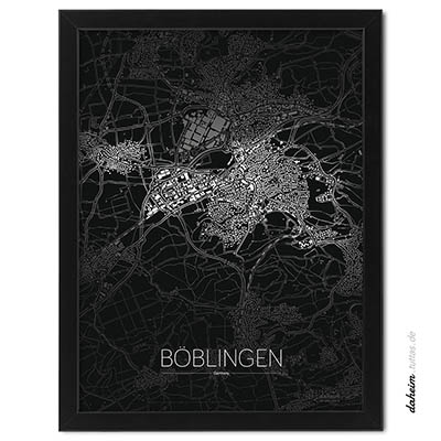 Stadtplan Poster Karte Böblingen