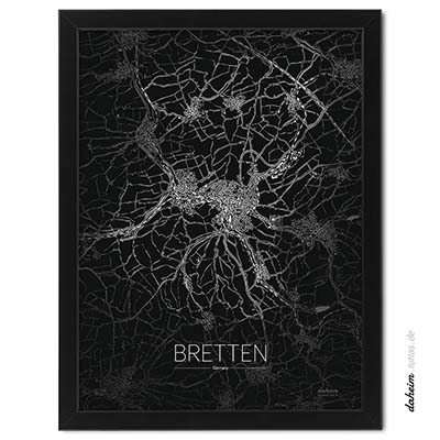 Stadtplan Poster Karte Bretten