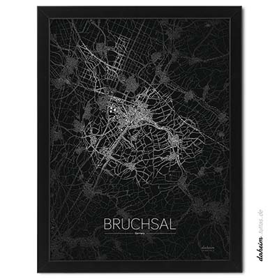 Stadtplan Poster Karte Bruchsal