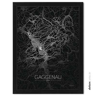 Stadtplan Poster Karte Gaggenau