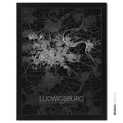 Stadtplan Poster Karte Ludwigsburg