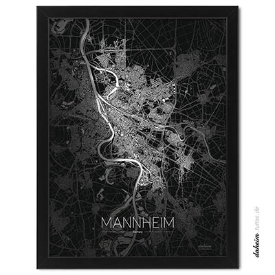 Stadtplan Poster Karte Mannheim