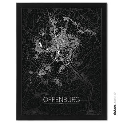 Stadtplan Poster Karte Offenburg