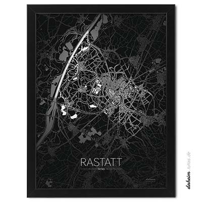 Stadtplan Poster Karte Rastatt