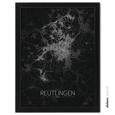 Stadtplan Poster Karte Reutlingen