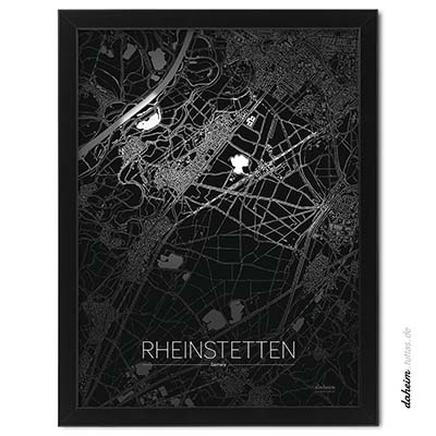 Stadtplan Poster Karte Rheinstetten