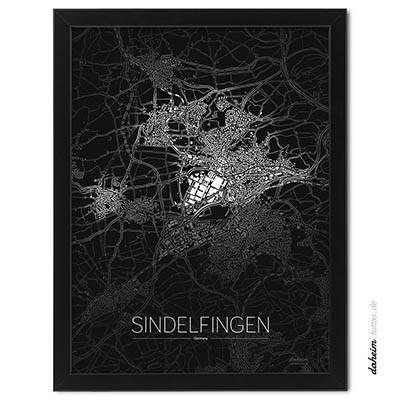 Stadtplan Poster Karte Sindelfingen