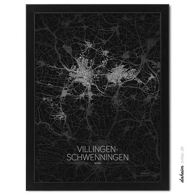 Stadtplan Poster Karte Villingen-Schwenningen